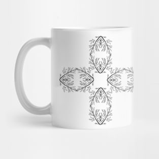 Black Abstract Bamboo Design Mug